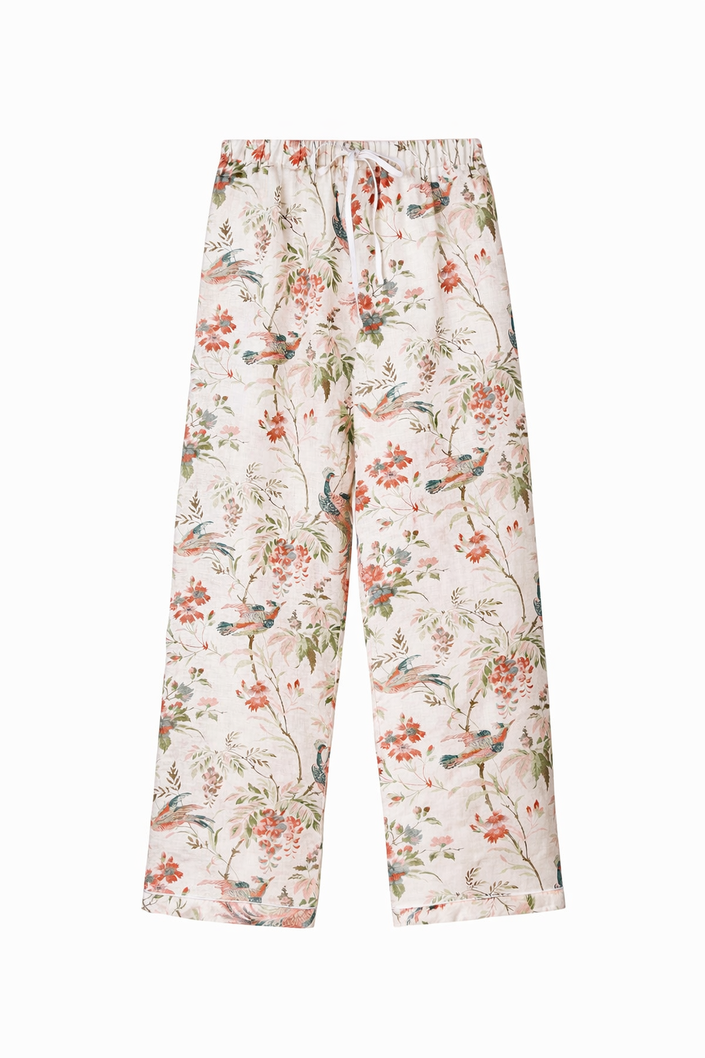 Лляні піжамні штани з екзотичним принтом Attleton